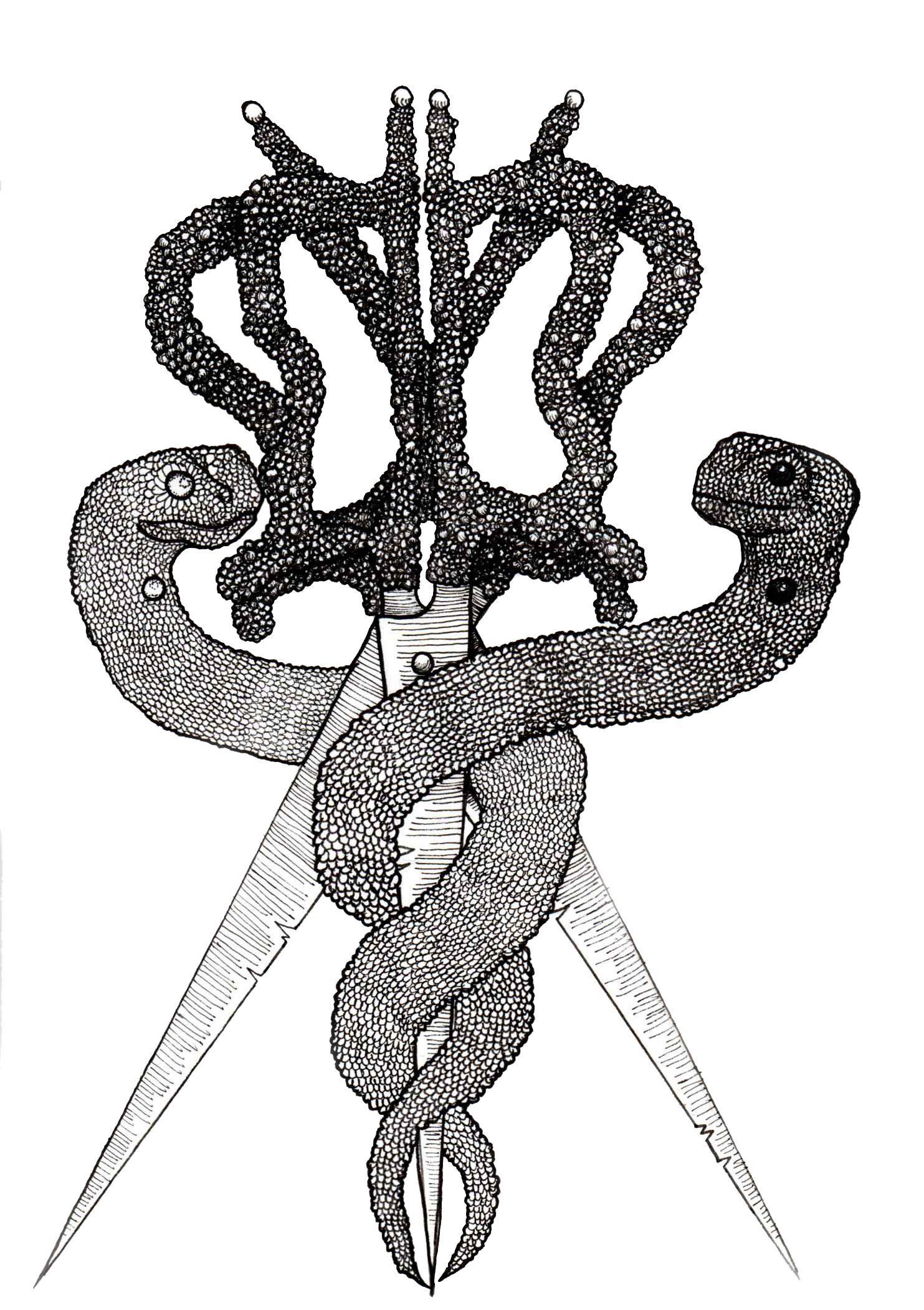 staff of asclepius drawings