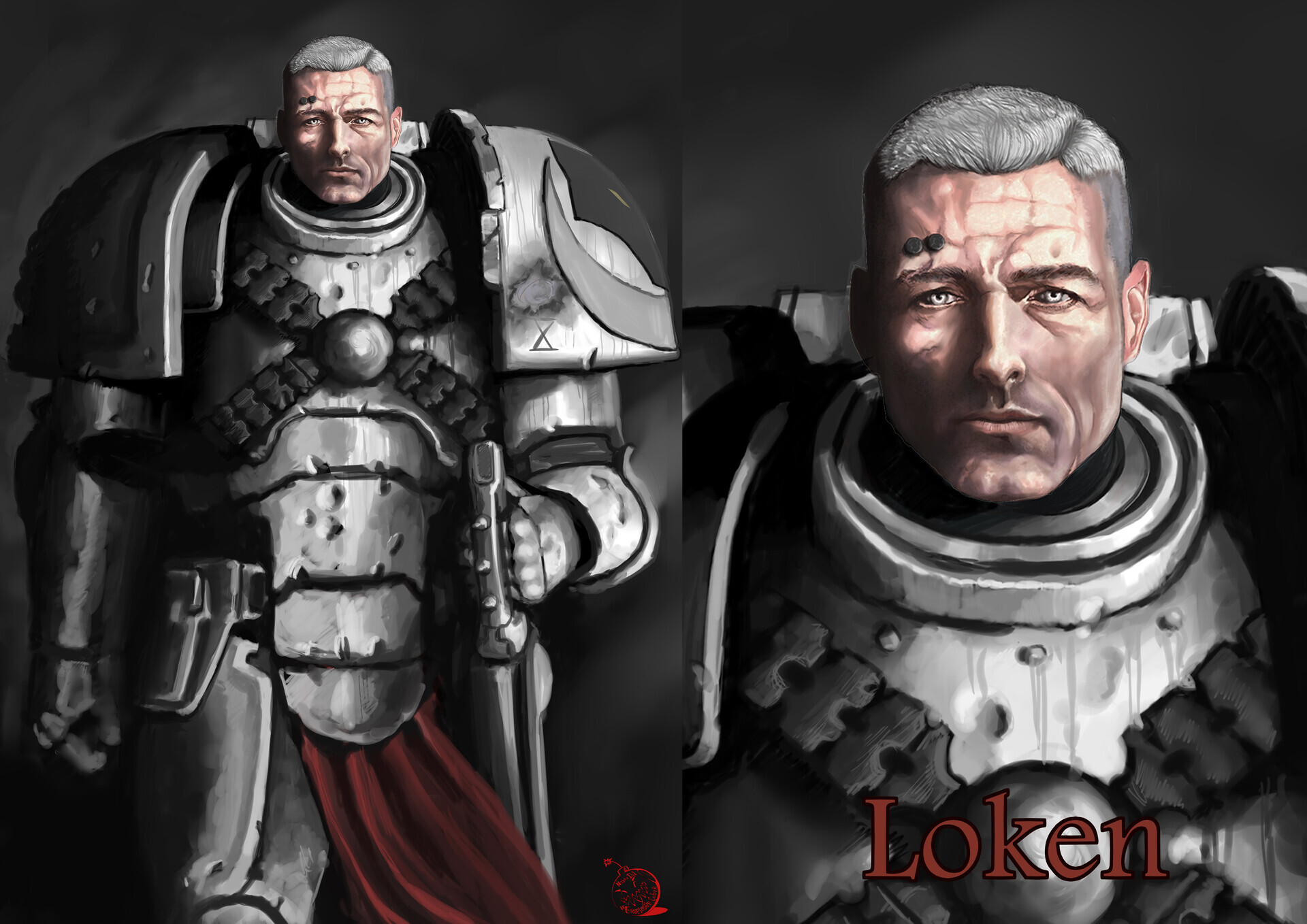 ArtStation - Garviel Loken the Captain of the 10th company of the Luna 