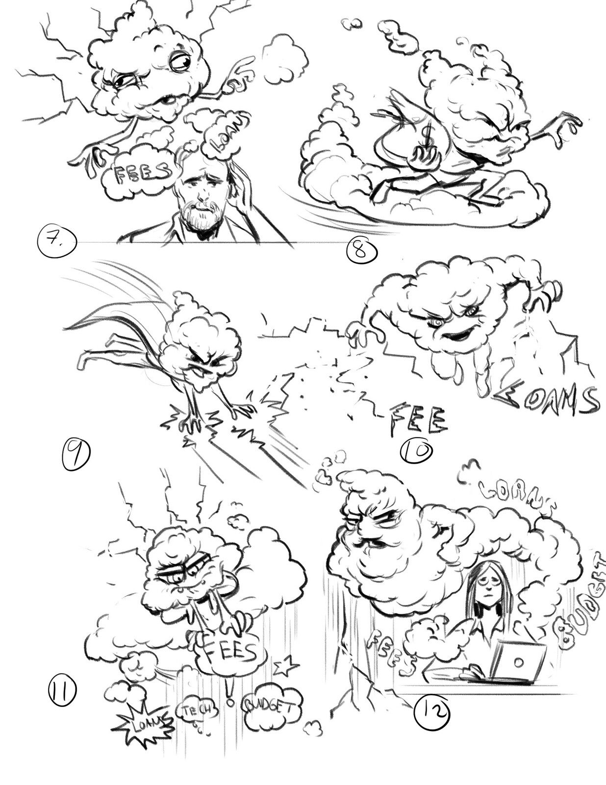 Early Brainstorm sketches 02