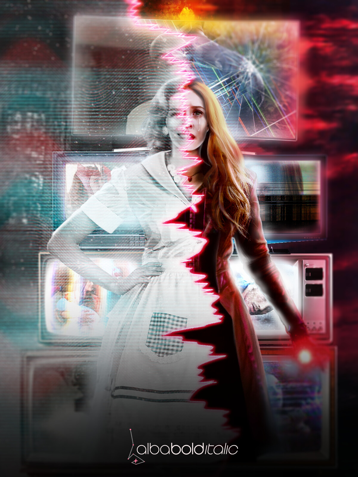 Artstation Wandavision Poster Alba Sacristan