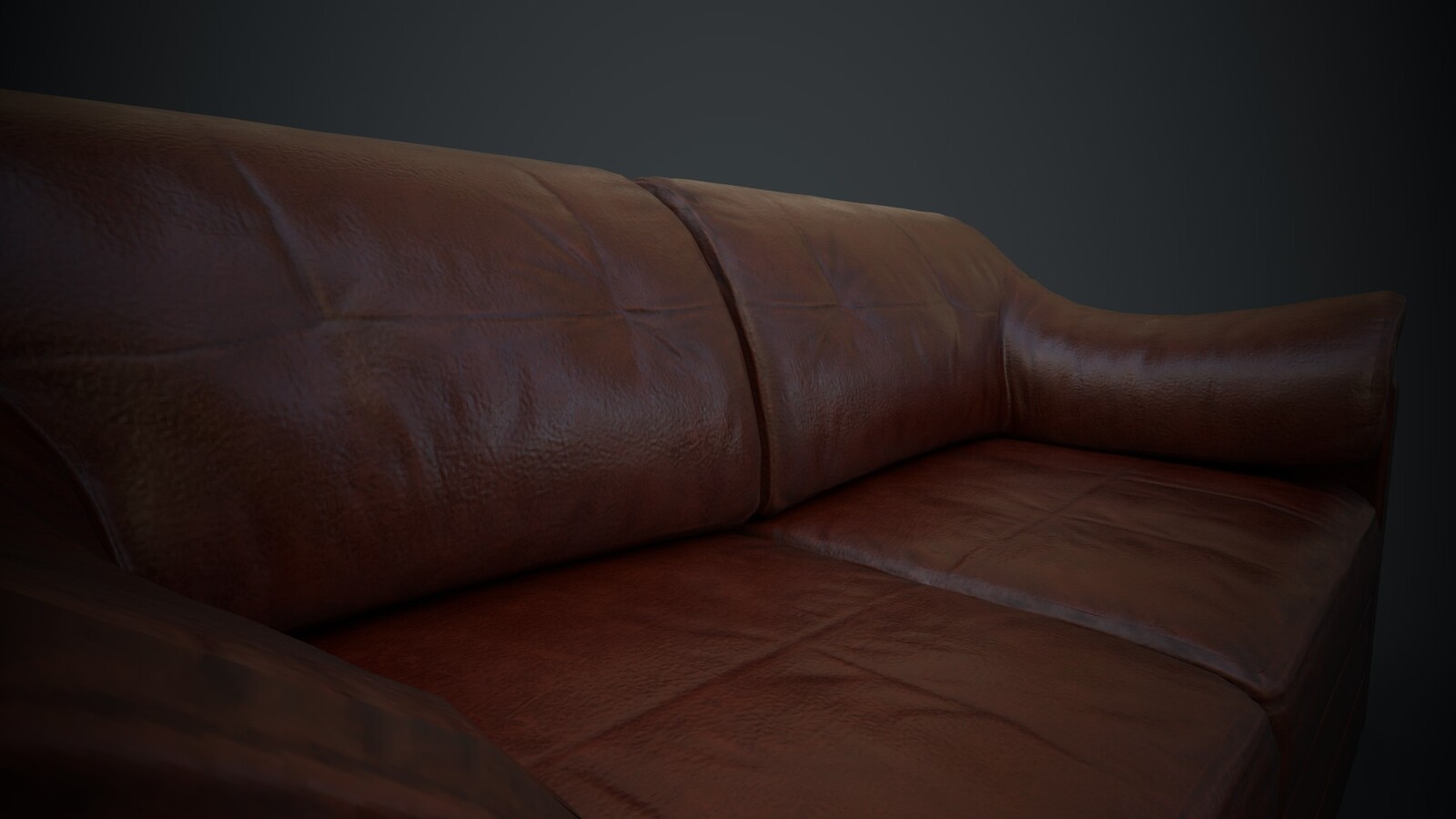 Detail of leather sofa