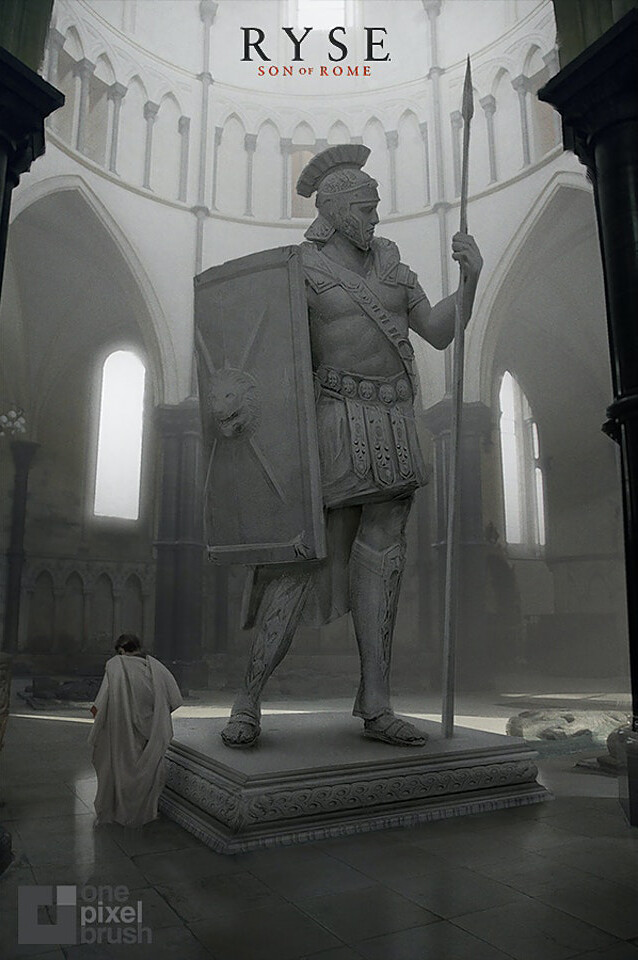 Statue scene mock-up in conjunction with OPB.