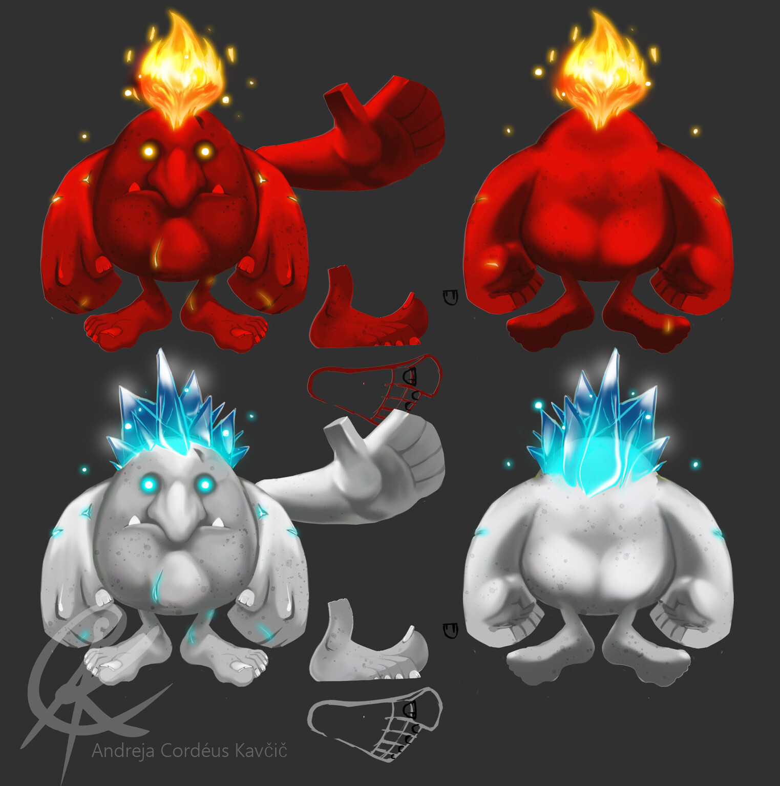 Character Concepts: Fire and Ice Troll