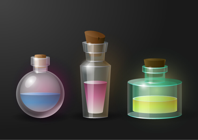 ArtStation - Potion vials