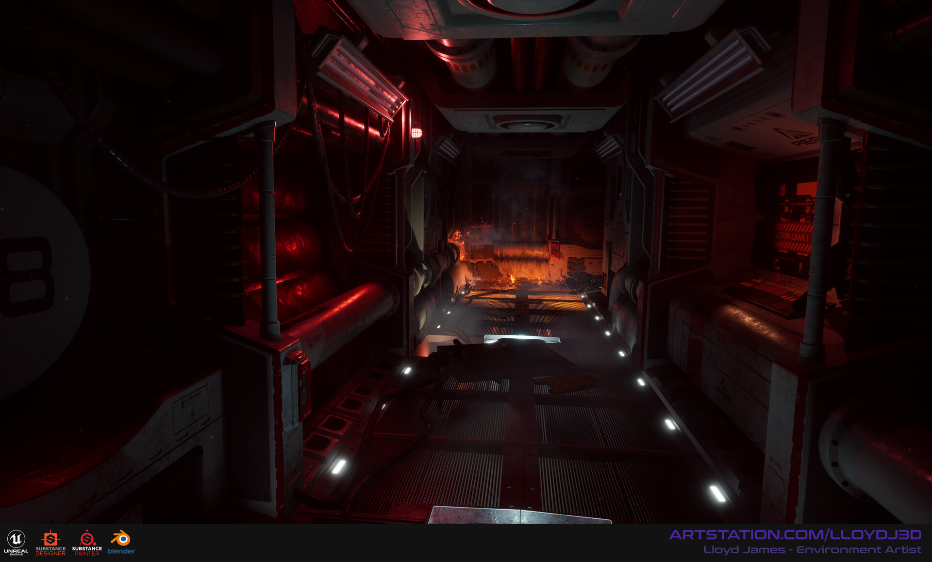 Lloyd James Javelin Capital Ship Corridor Star Citizen Fan Art