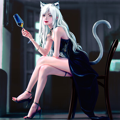 ArtStation - Mechanic Catgirl