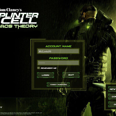 Artstation Redesign Ui Tom Clancy S Splinter Cell Chaos Theory As Mmo Rpg Reinaldo Di Pietro