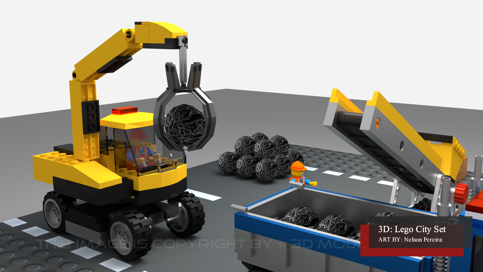 Lego city demolition excavator and truck hot sale