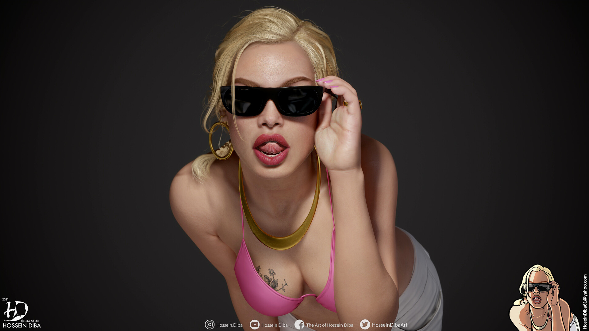 3D Model of GTA San Andreas Cover Girl (Real Time)
