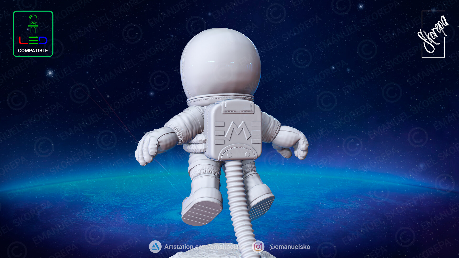 Archivo STL lampara astronauta 🏠・Diseño de impresora 3D para  descargar・Cults