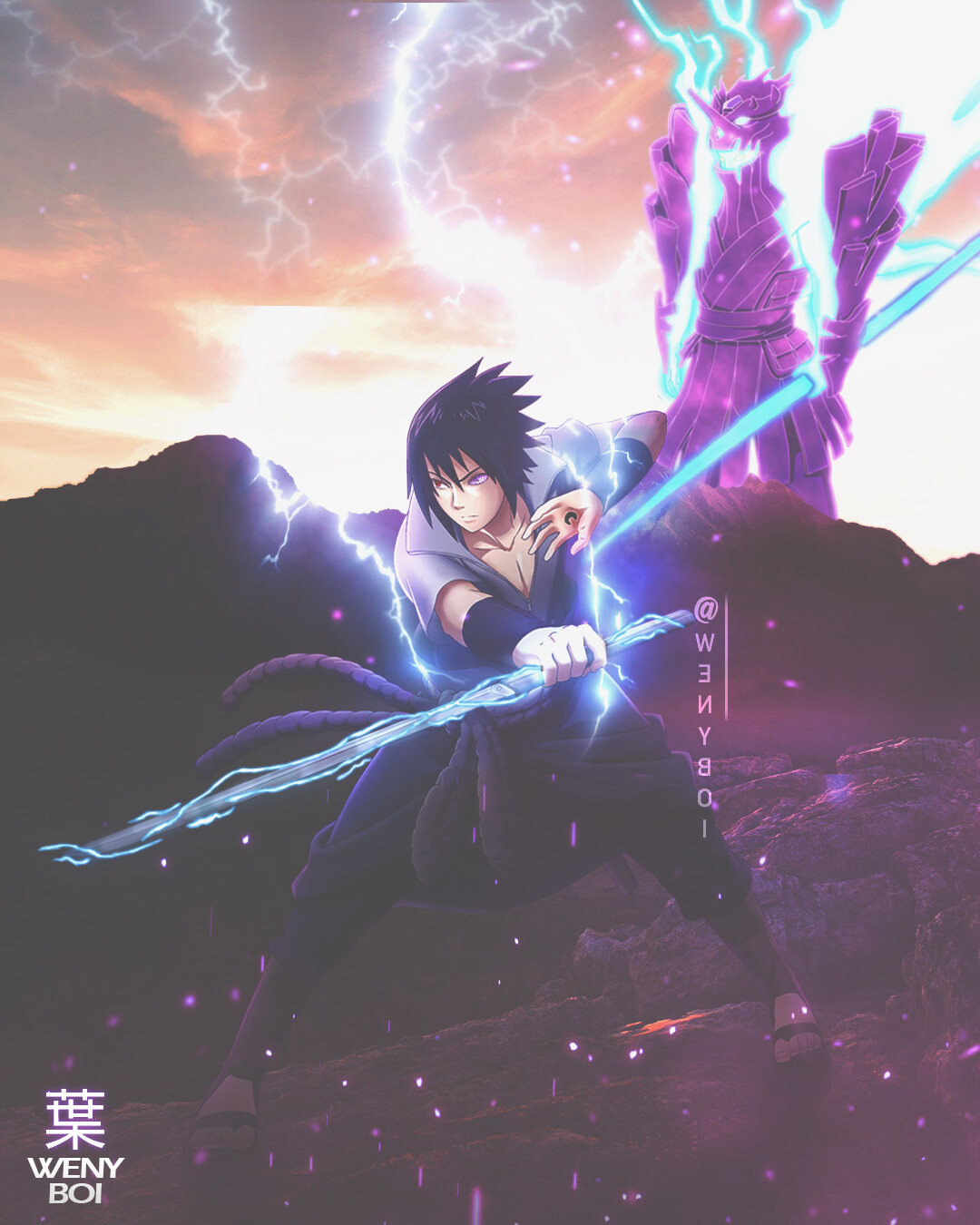 Artstation うちはサスケ Uchiha Sasuke Six Path Wenyboi