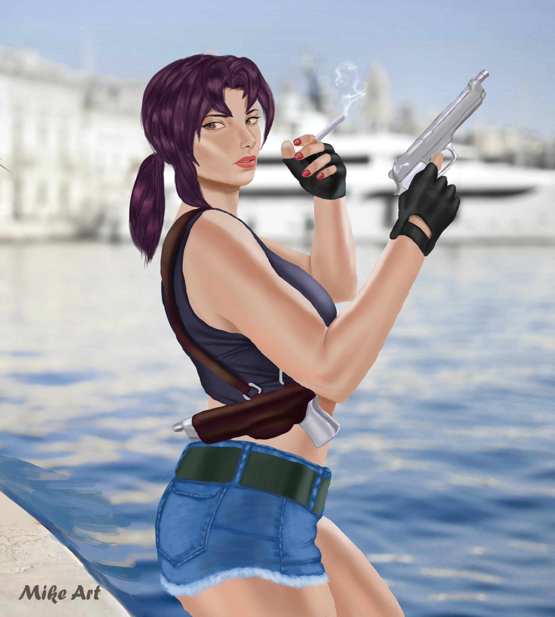 revy black lagoon statue