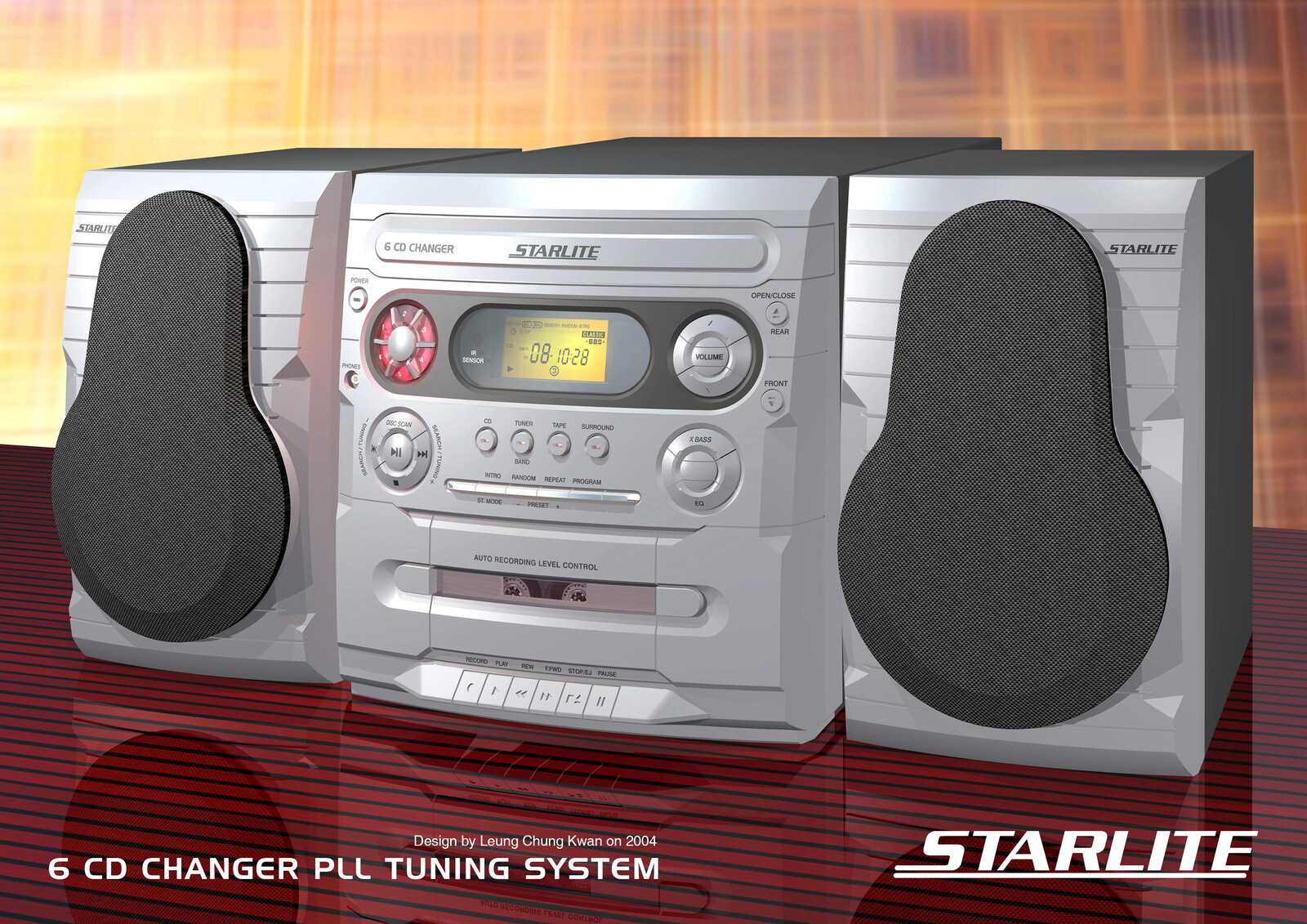 💎 6 CD Changer PLL Tuner with Single Cassette Hi-Fi | Design by Leung Chung Kwan on 2004 💎
Brand Name︰Starlite | Client︰Star Light Electronics Co., LTD.
Other Views︰http://bit.ly/sl02b-6cd-pll-single