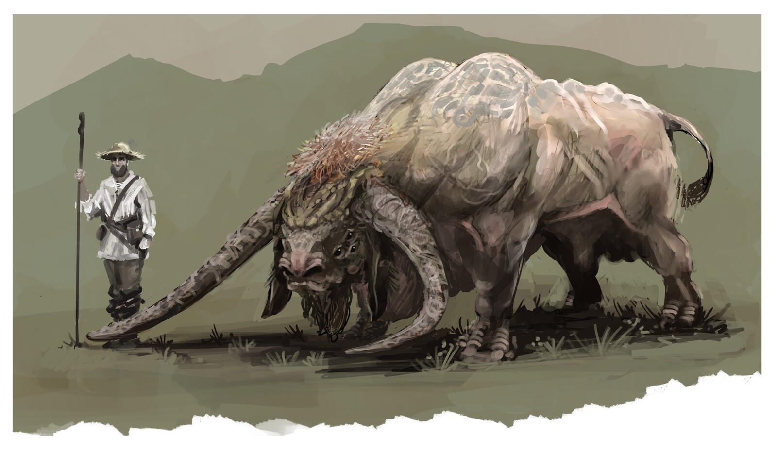 Giant Auroch-like creature.