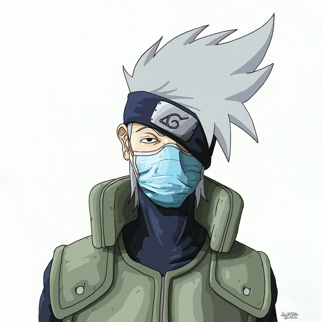 Naruto - Original drawing of Kakashi Hatake – Gallery Animation