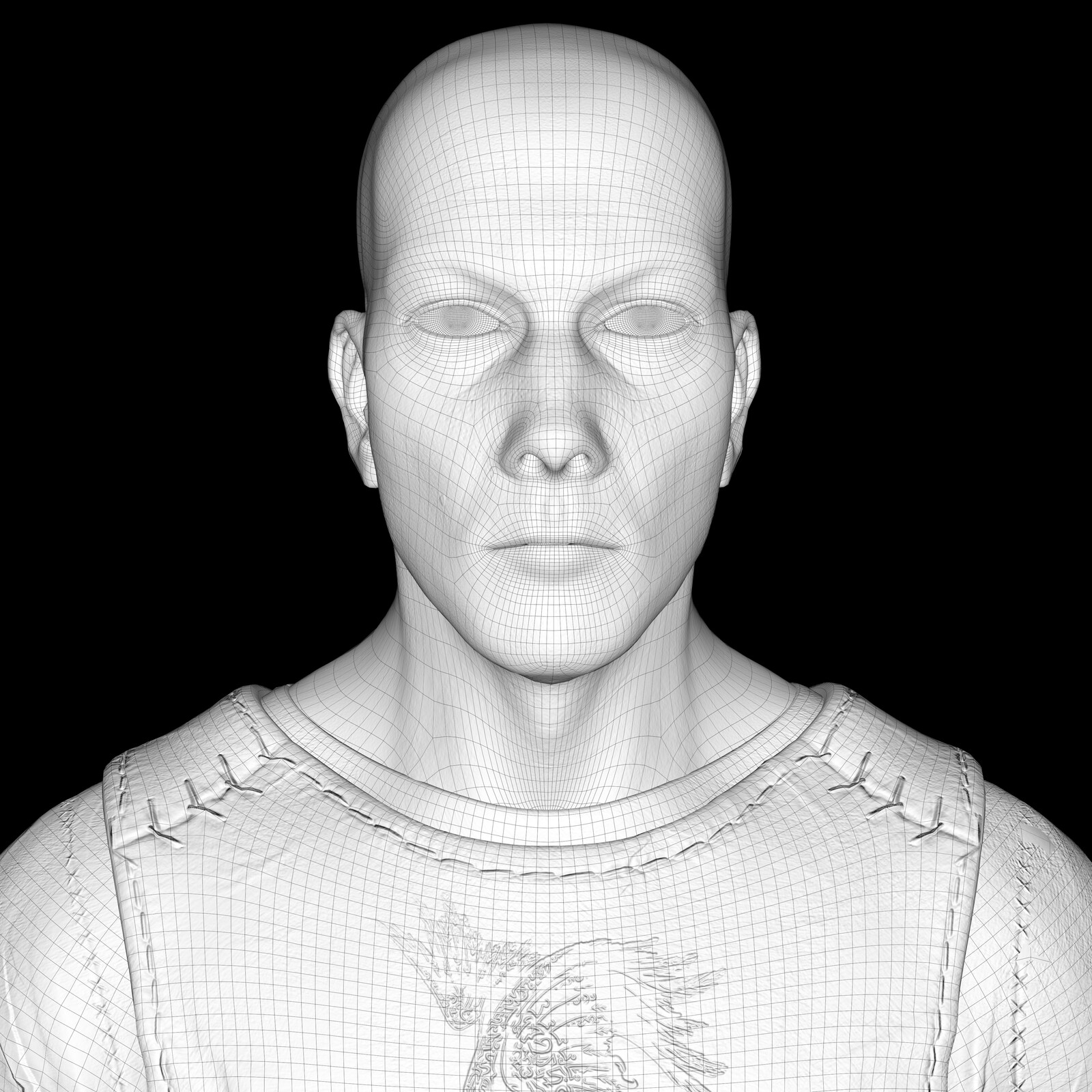 Wireframe render from Arnold
