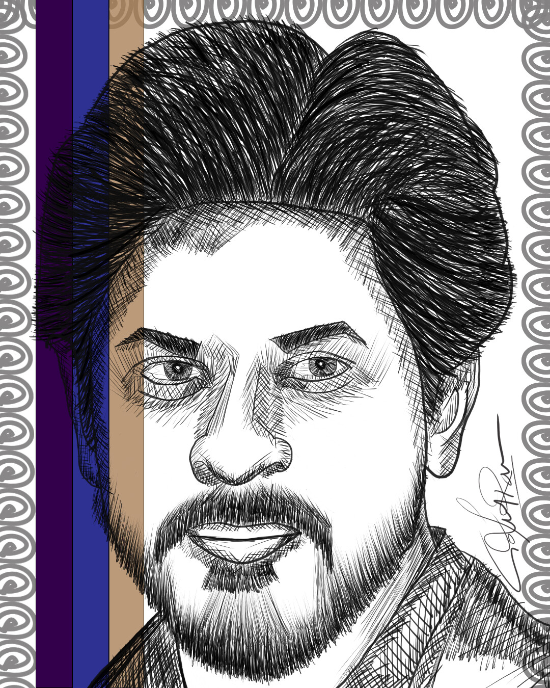 Pencil portrait of Indian actor kichcha sudeep  rdrawing