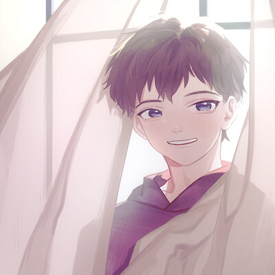 Ikah ueki cutest smile boi behind the curtain filter