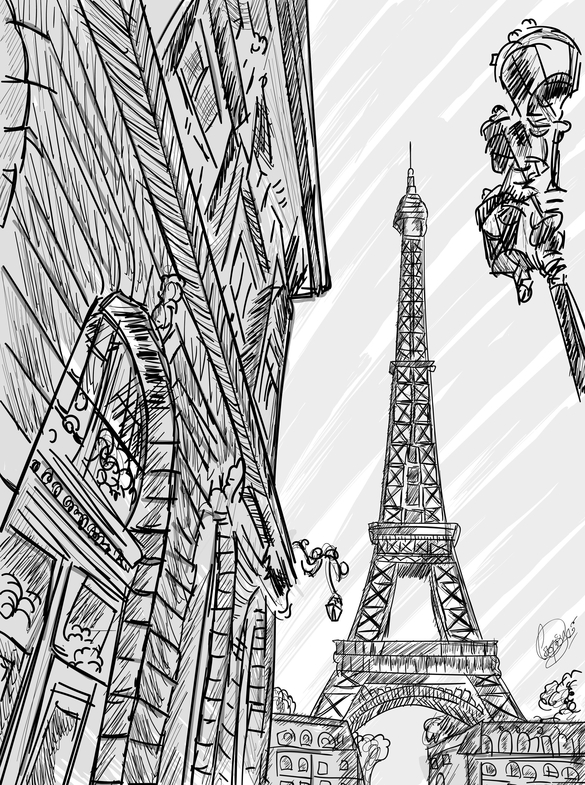 Architectural sketch tower hi-res stock photography and images - Alamy