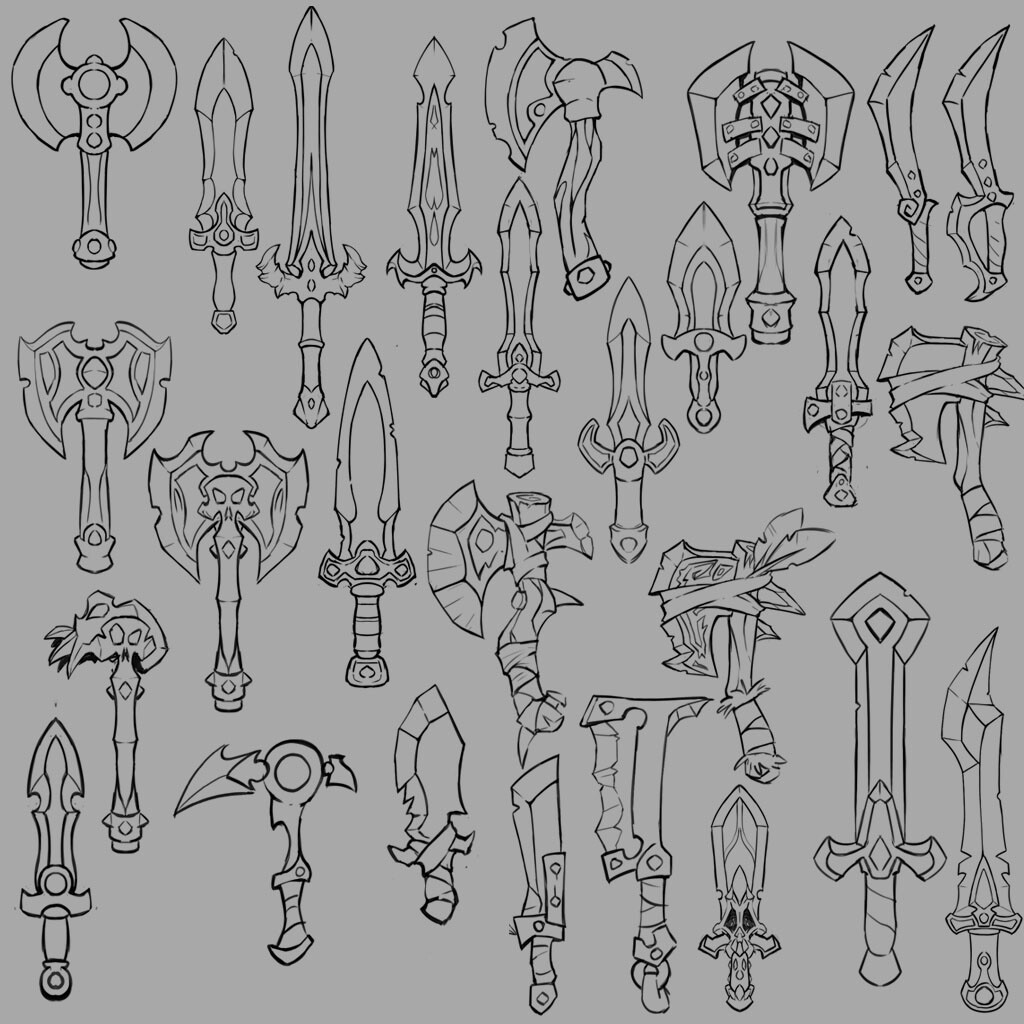 early weapon sketches