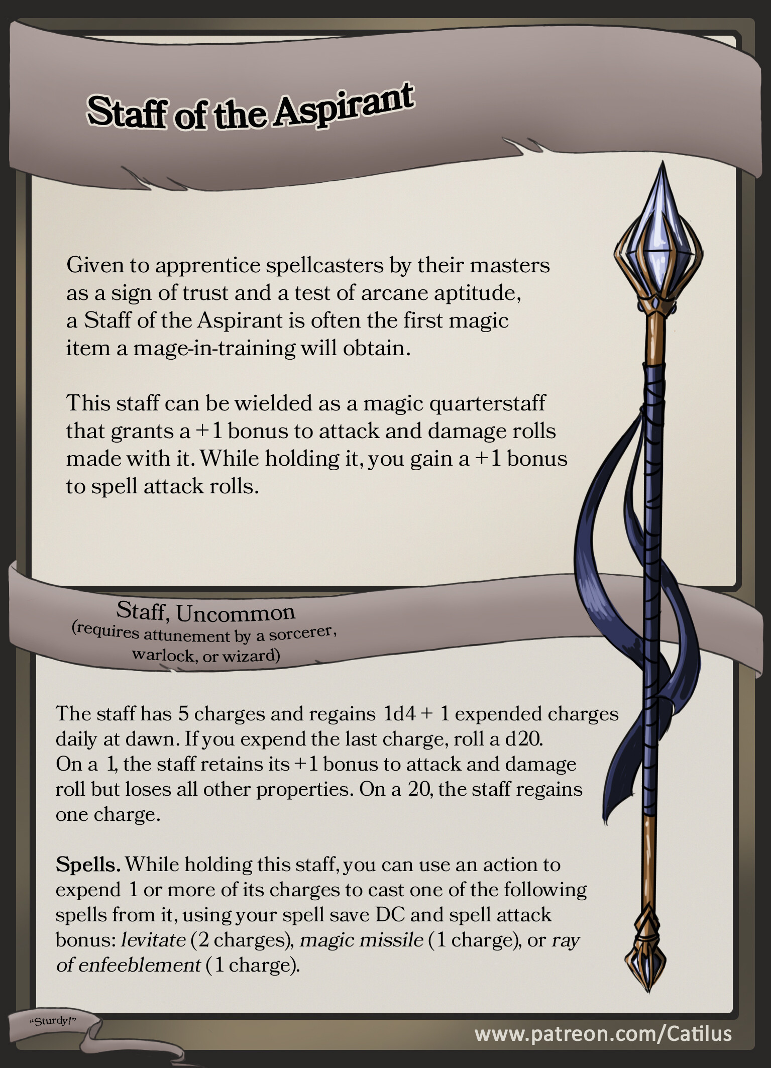 ArtStation Staff Of The Aspirant D D Item artstation-staff-of-the-aspirant-d-d-item