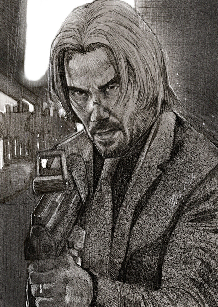 Artstation Movie Poster Illustration Sketch Wallace Destiny (1) sketch first look posters: artstation
