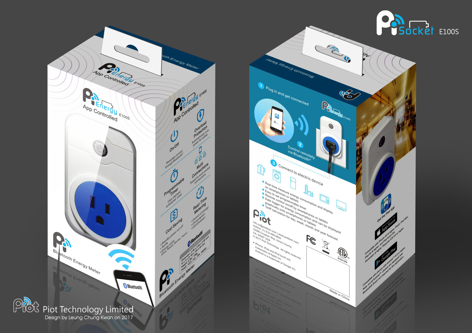 💎 Color Gift Box | Design by Leung Chung Kwan on 2017 💎
Product︰Bluetooth Energy Meter E100s | Product Name︰Pi Energy
Brand Name︰Piot | Client︰Piot Technology Limited
Graphic Design Specification︰http://bit.ly/pi004-d2-v1