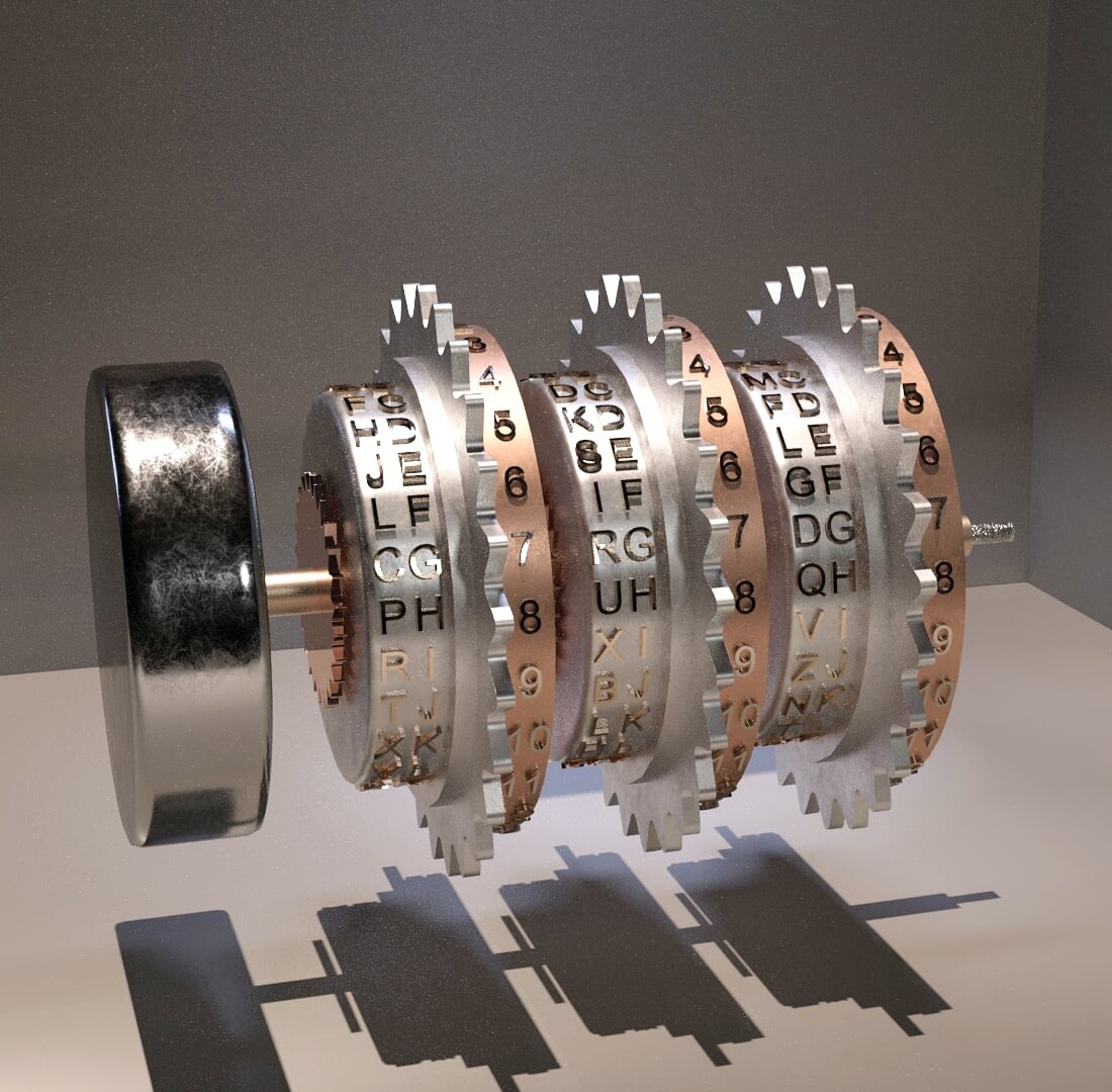 ArtStation Enigma rotor system