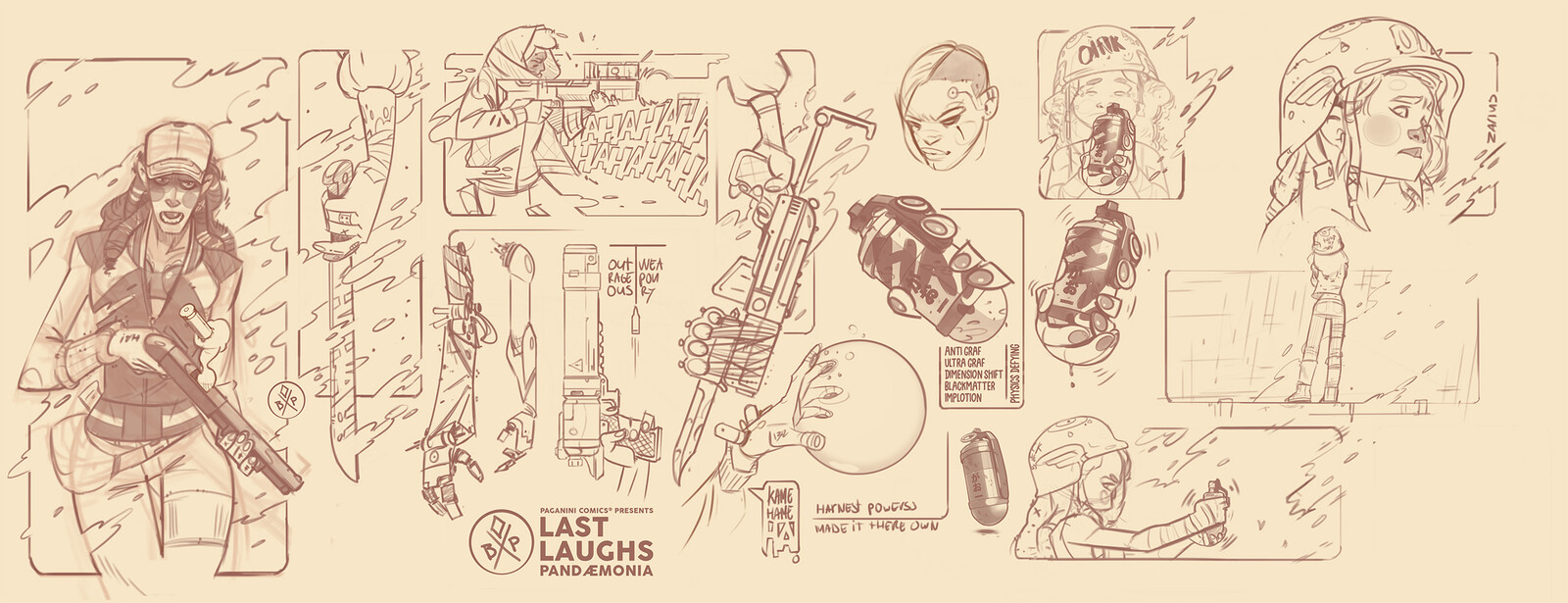 random selection of sketches for world and story building. There is so much more but we need to keep a loooot of things secret (for now) 