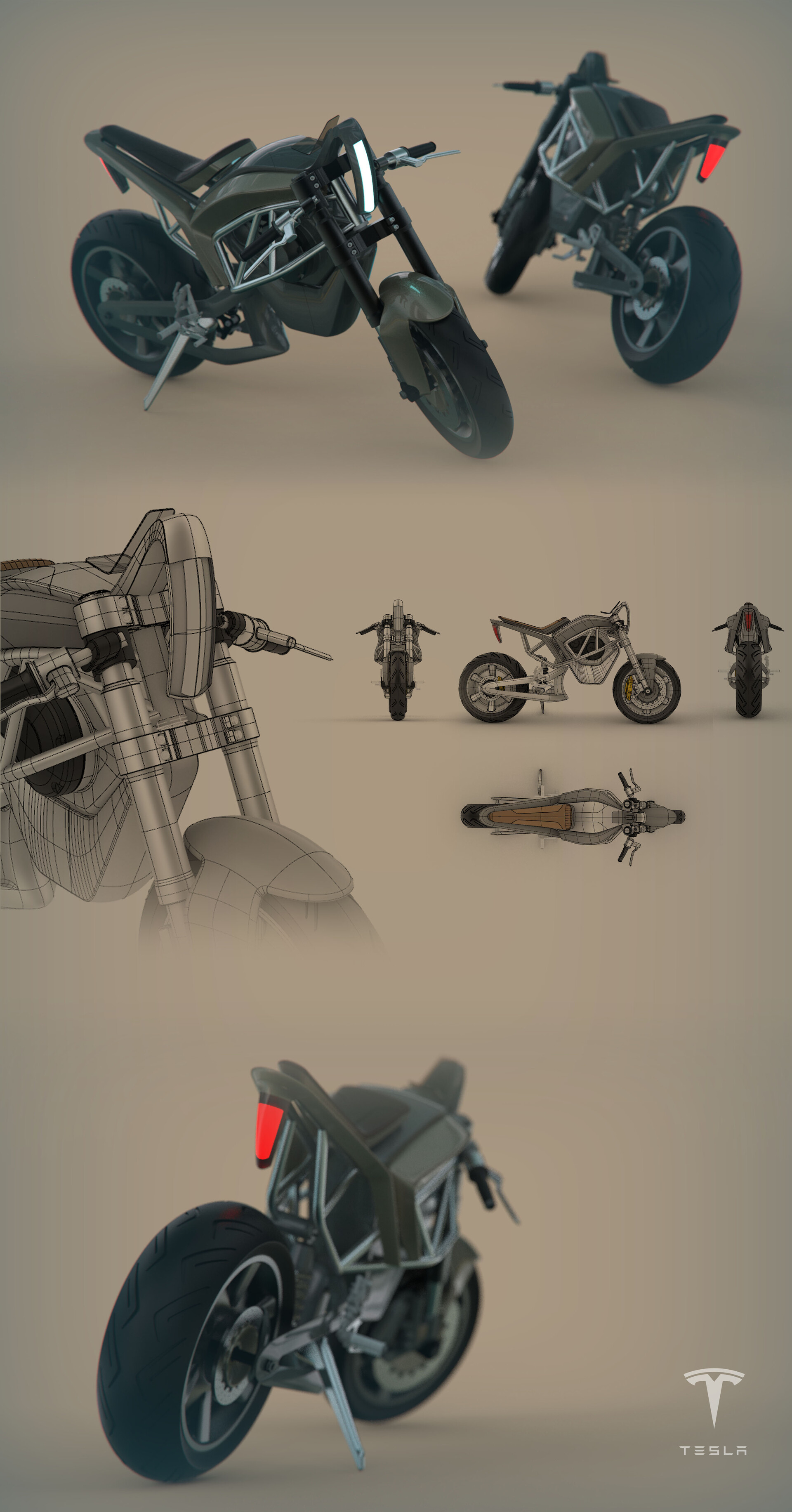 Tesla electric dirt shop bike