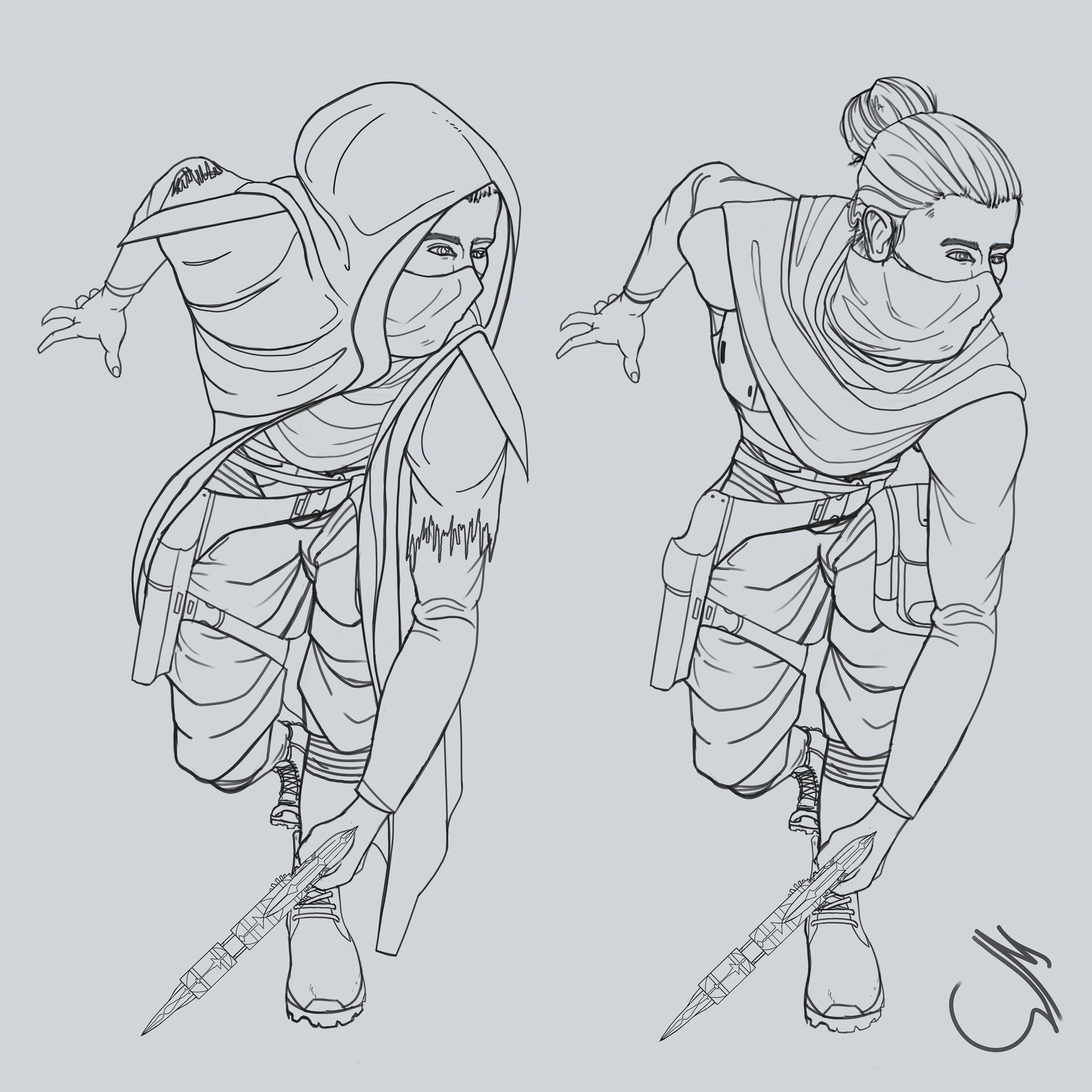Hyper-detailed character concept sketch on Craiyon