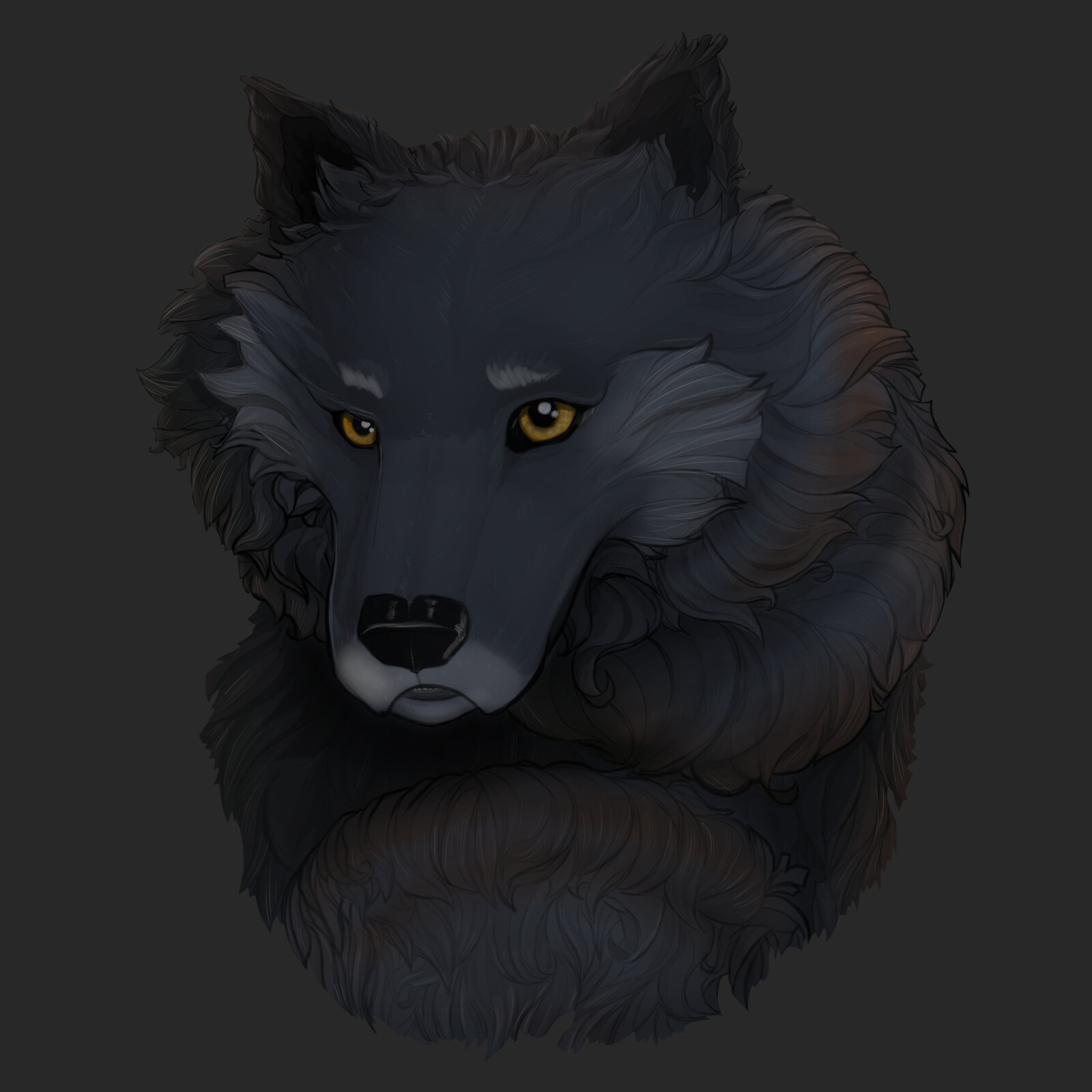 Sombra is a illustration of my childhood dog, since i have been illustrating pets lately i thought that would be perfect to do so