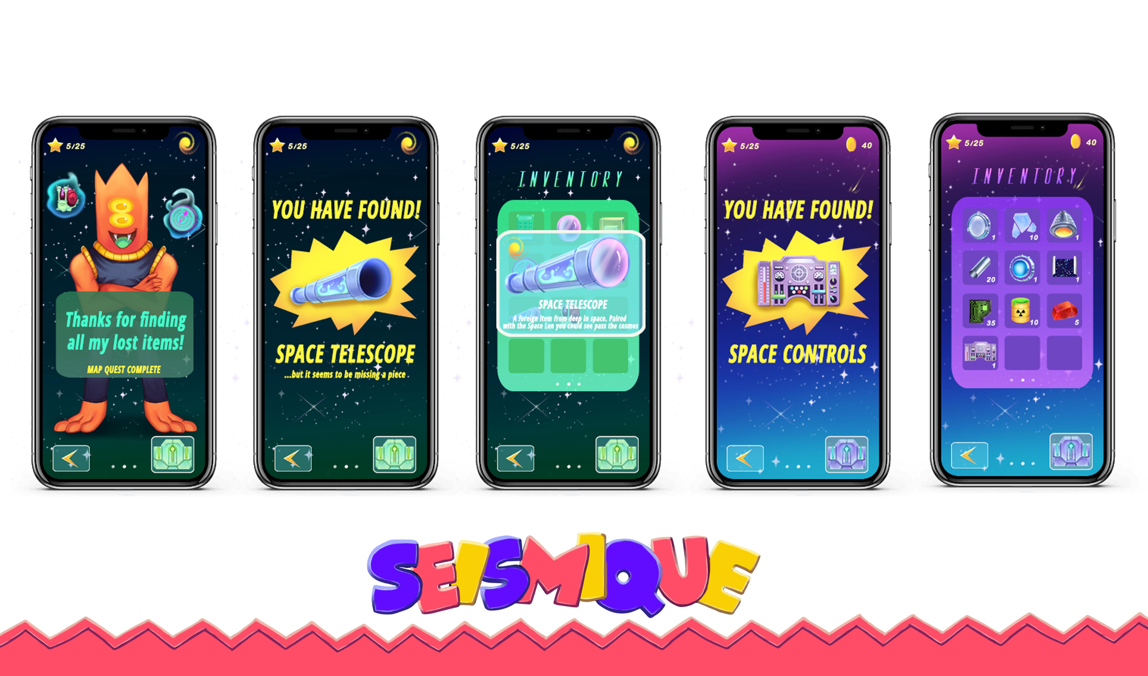Phone examples of certain screens