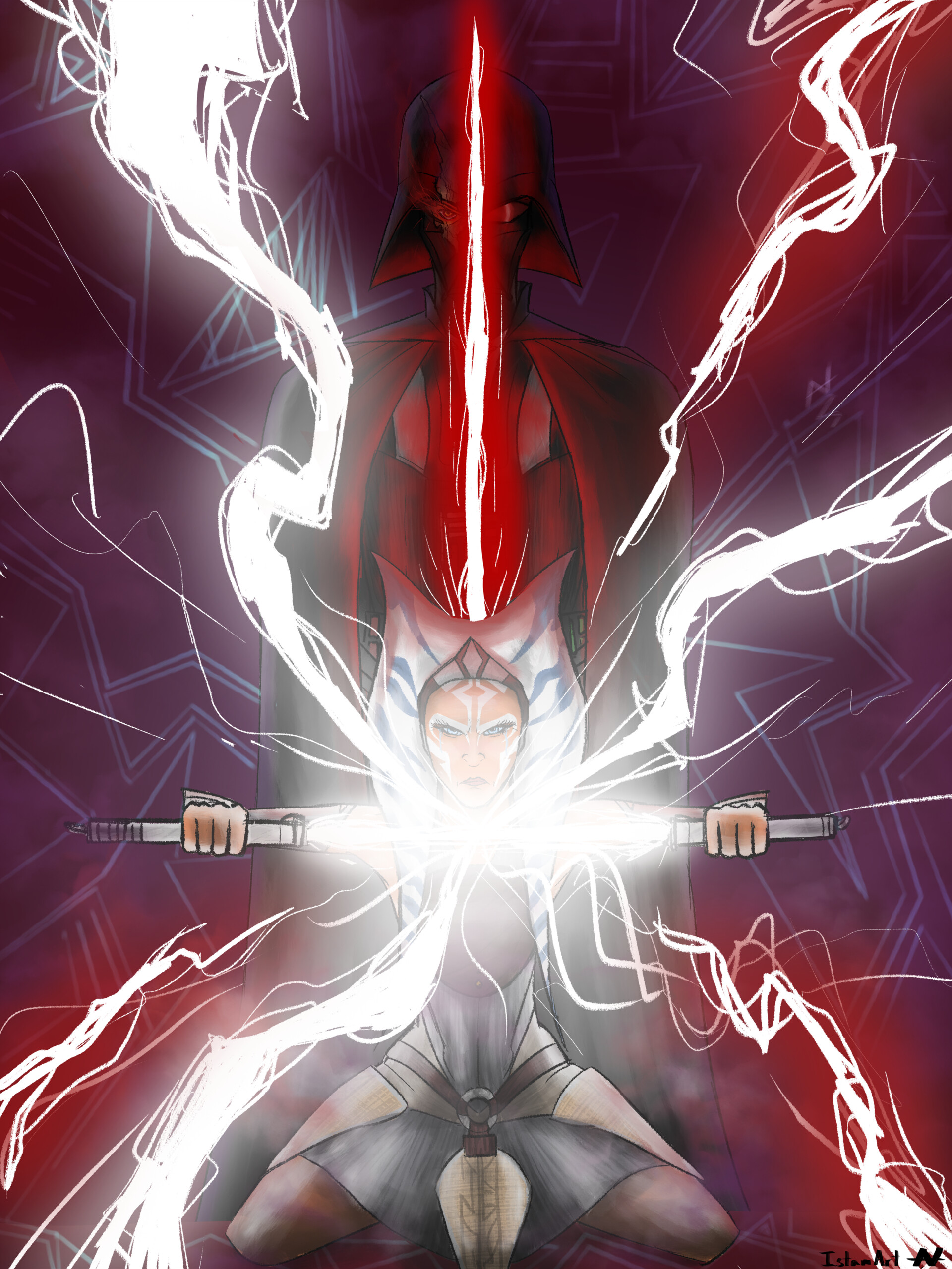 ArtStation Ahsoka & Vader FanArt