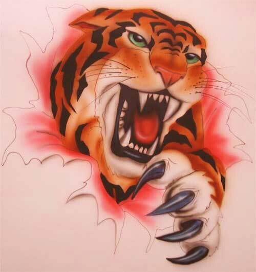 Airbrush on paper