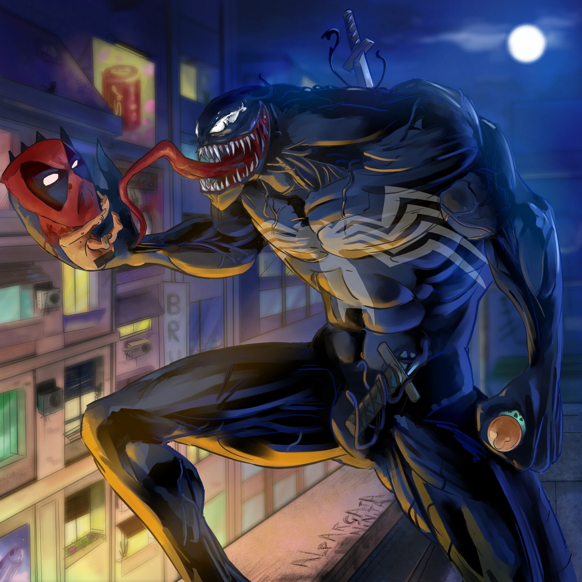 Artstation - Venom Y Deadpool