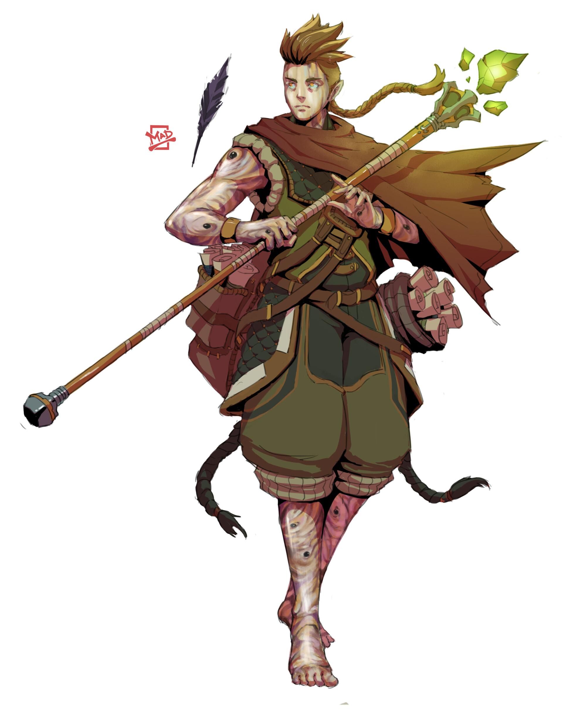 ArtStation - Earth Genasi Wizard (Commissioned)