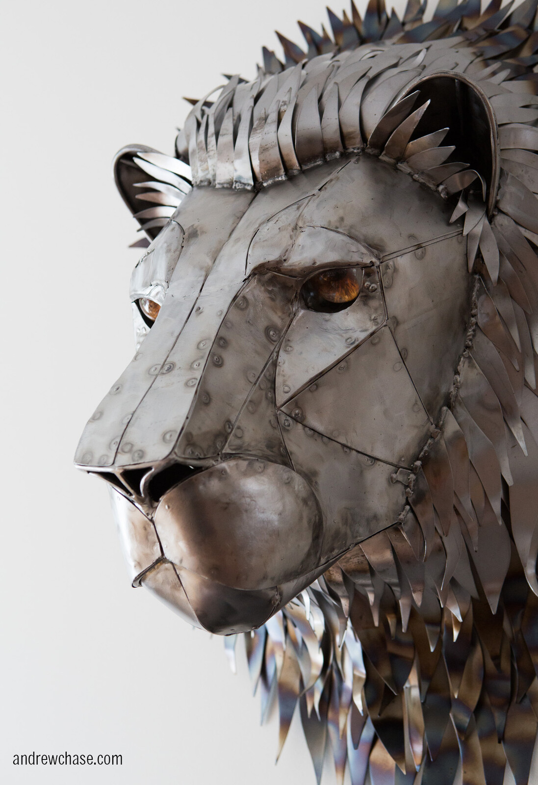 life size metal lion head 2