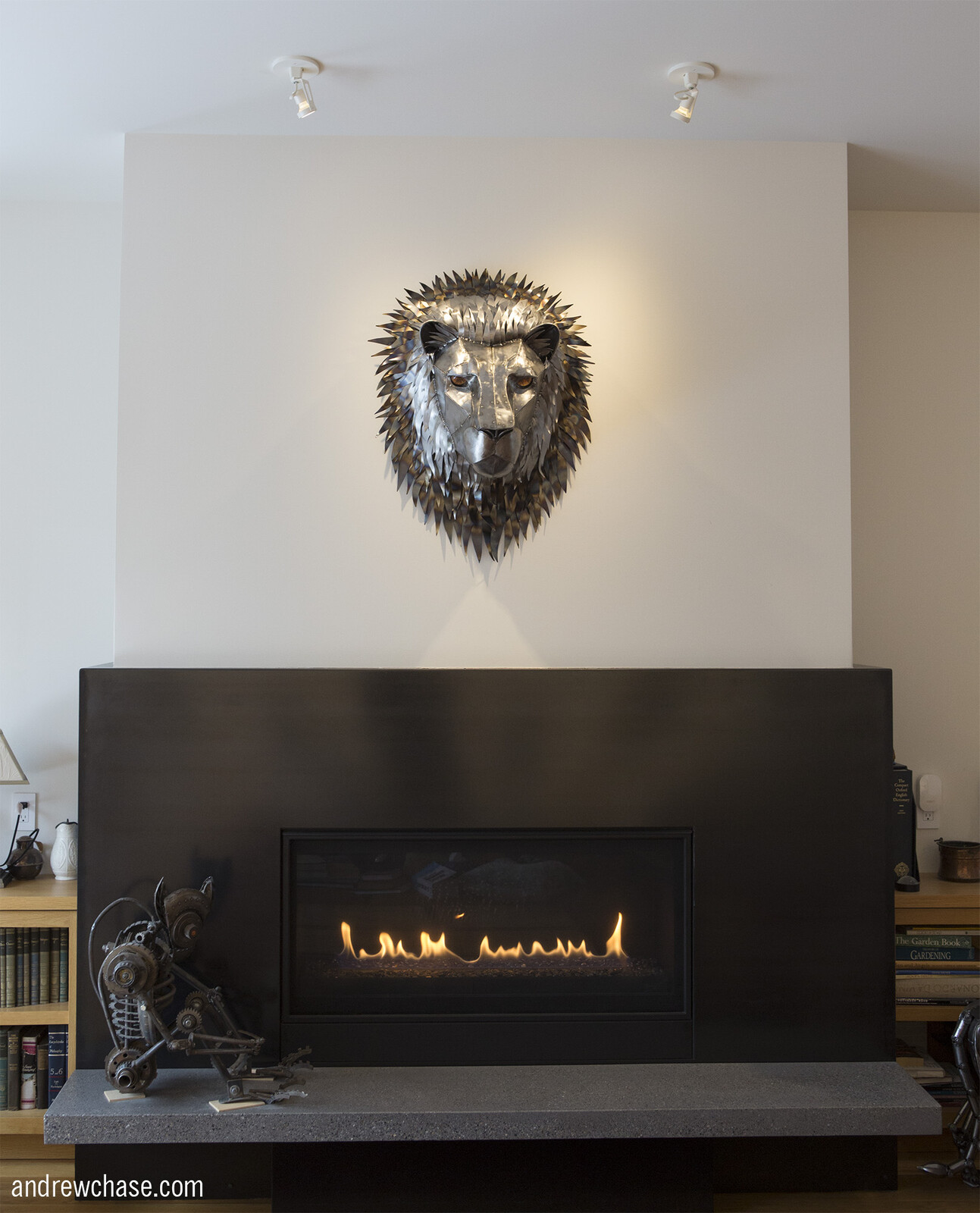 life size metal lion head 5