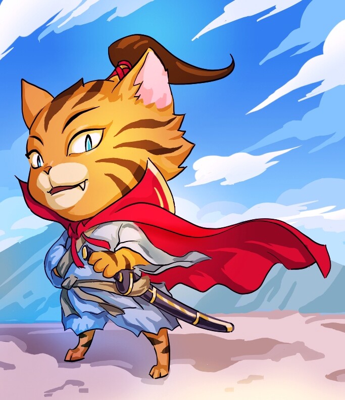 ArtStation - cat warrior