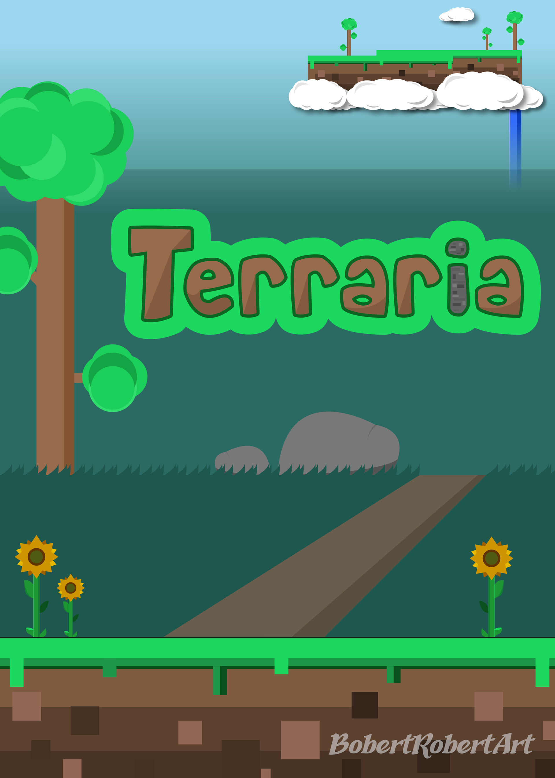 Artstation Terraria Forest Biome Bobertrobert
