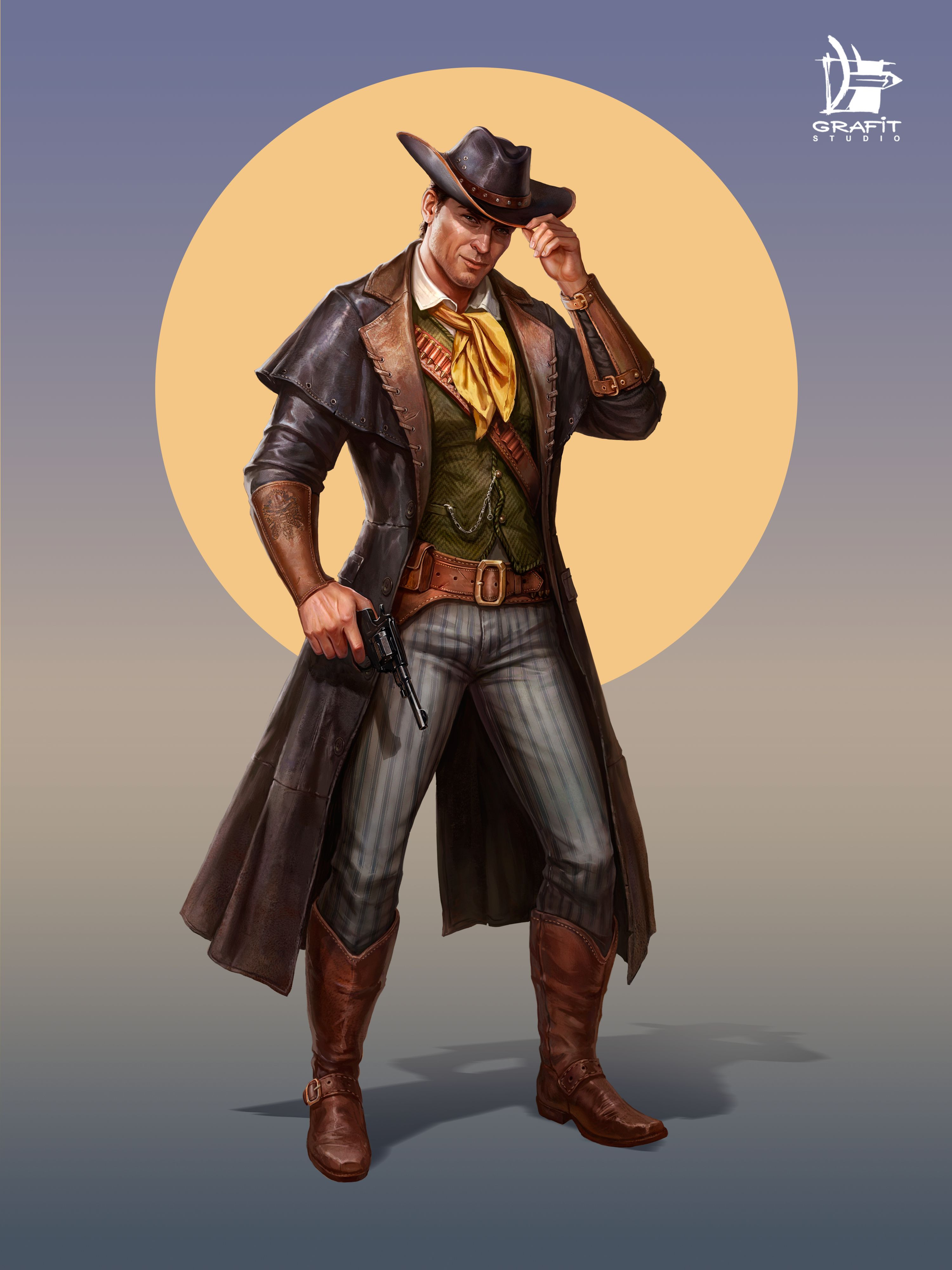 ArtStation - The Hateful six cowboy ( Indi game dev) 32x32 px