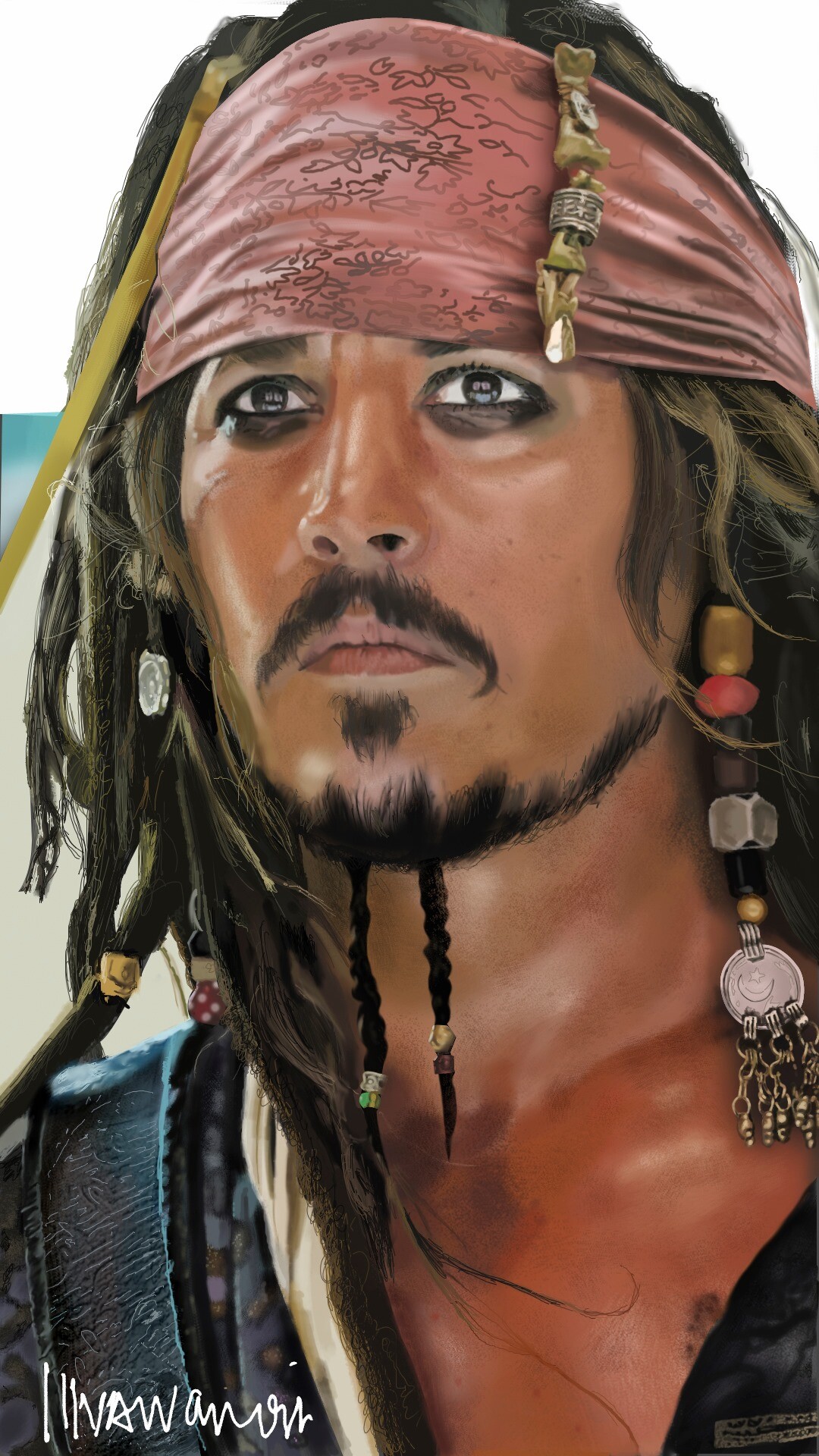 Artstation - Digital Portrait Of Jack Sparrow