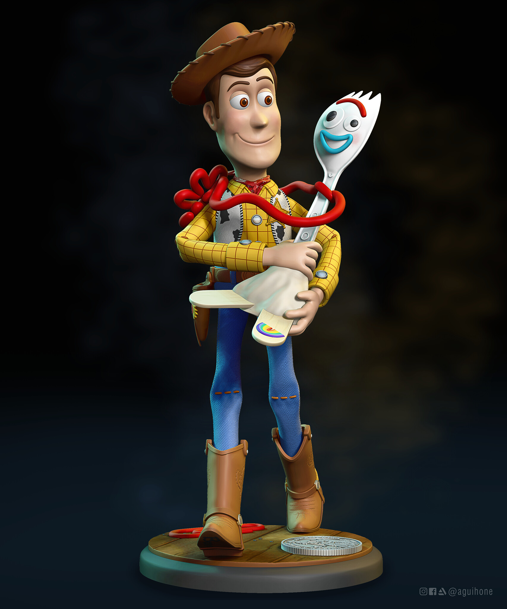 Toy story 4 woody clearance y forky