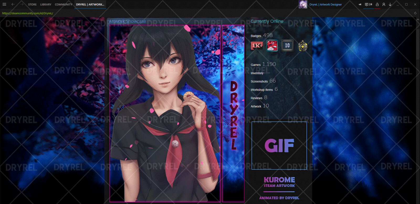 Artstation Kurome Akame Ga Kill Animated Steam Artwork Gokdeniz Cetin Discover & share this anime gif with everyone you know. artstation kurome akame ga kill