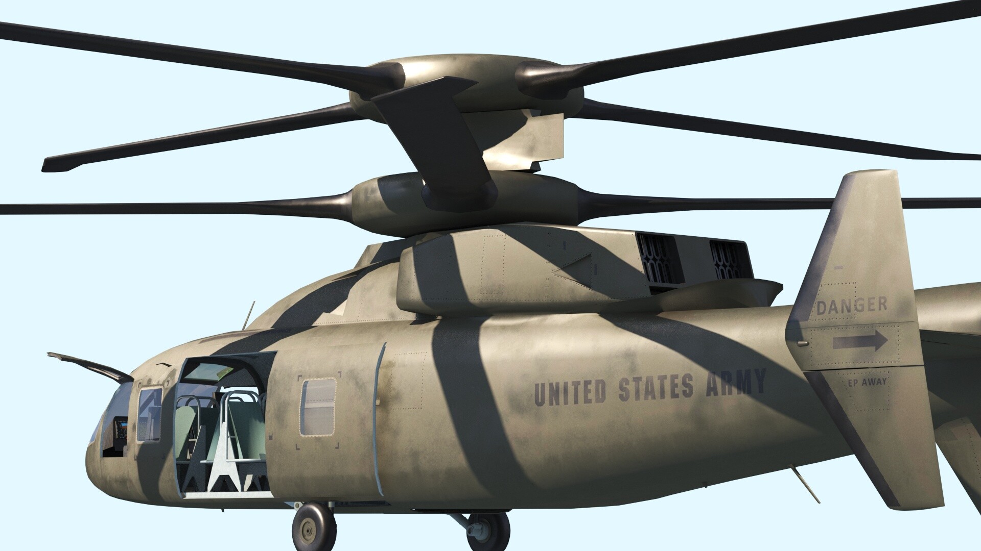 Tim Samedov Sikorsky Boeing SB 1 Defiant helicopter 3d model