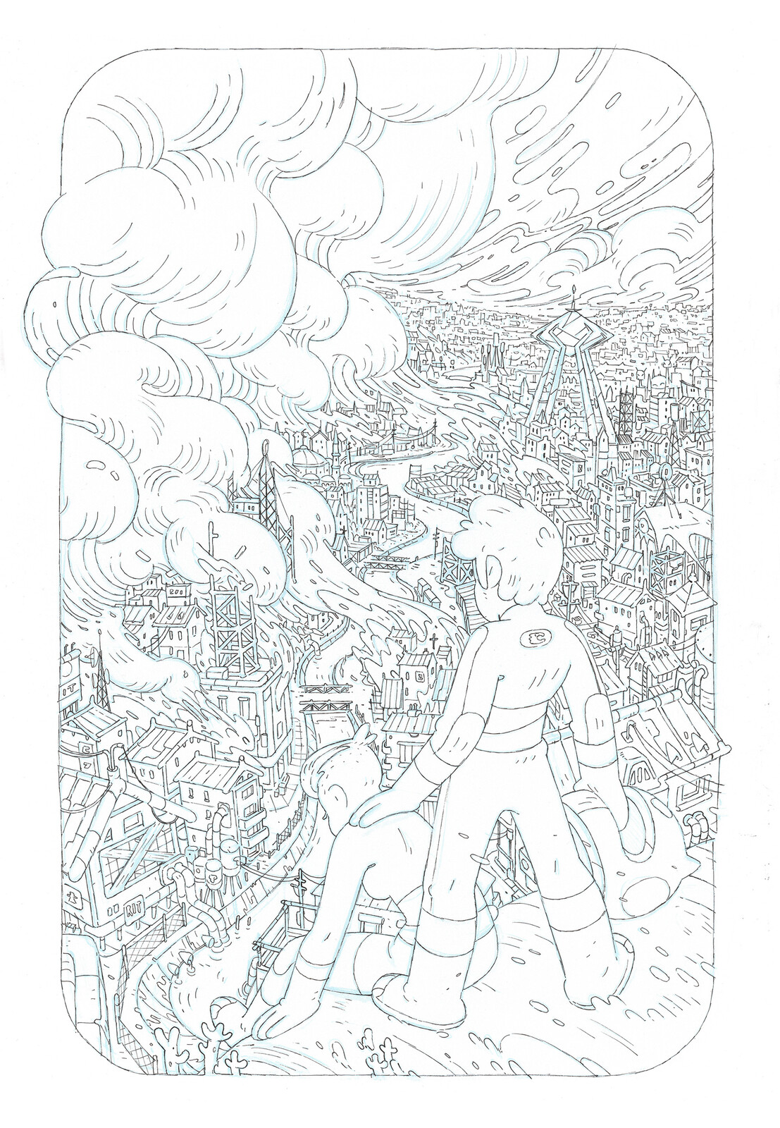 City on fire! Ink