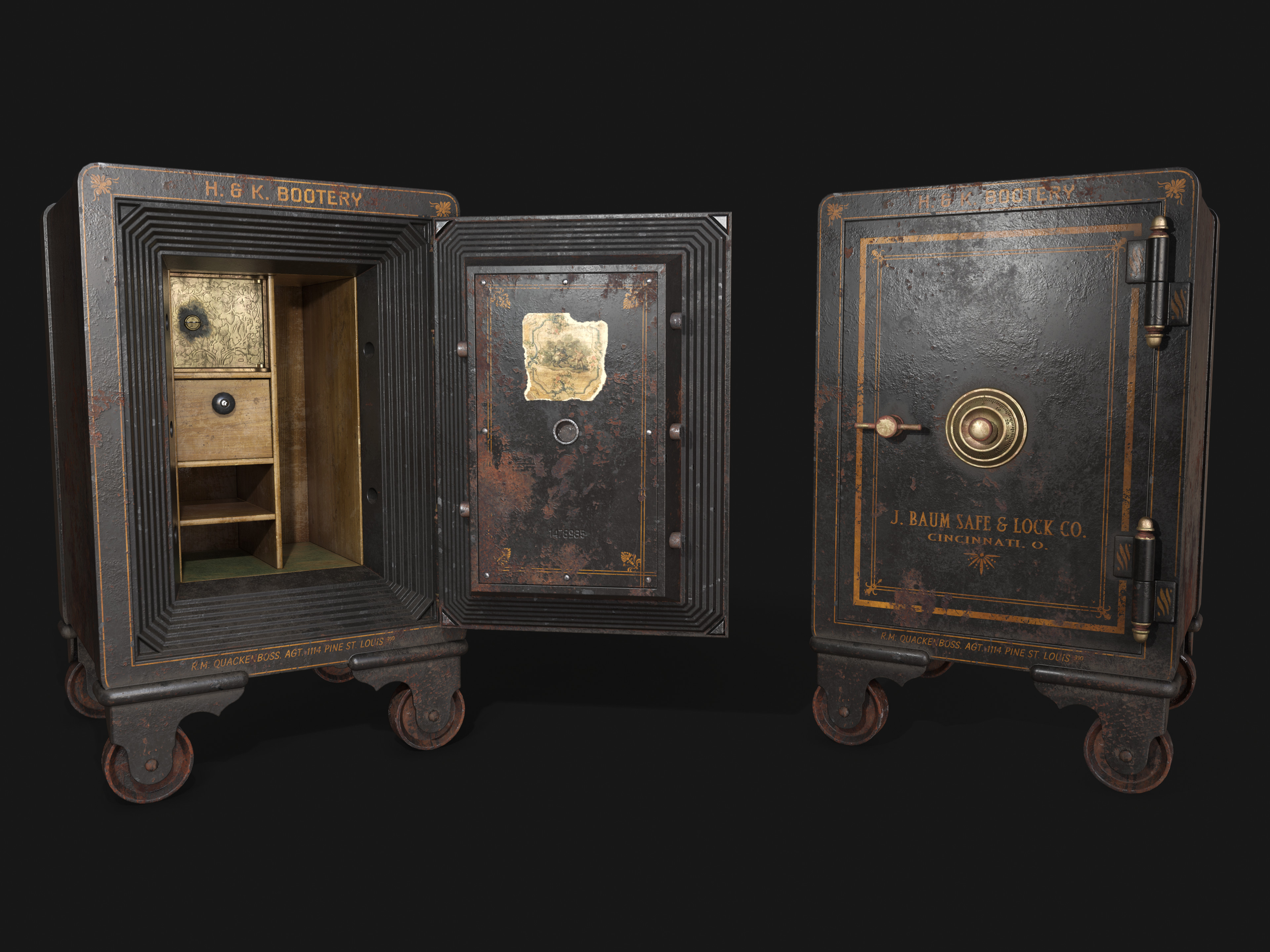 Artstation Antique J Baum Safe Miklos Arato Artstation Antique J Baum Safe Miklos Arato
