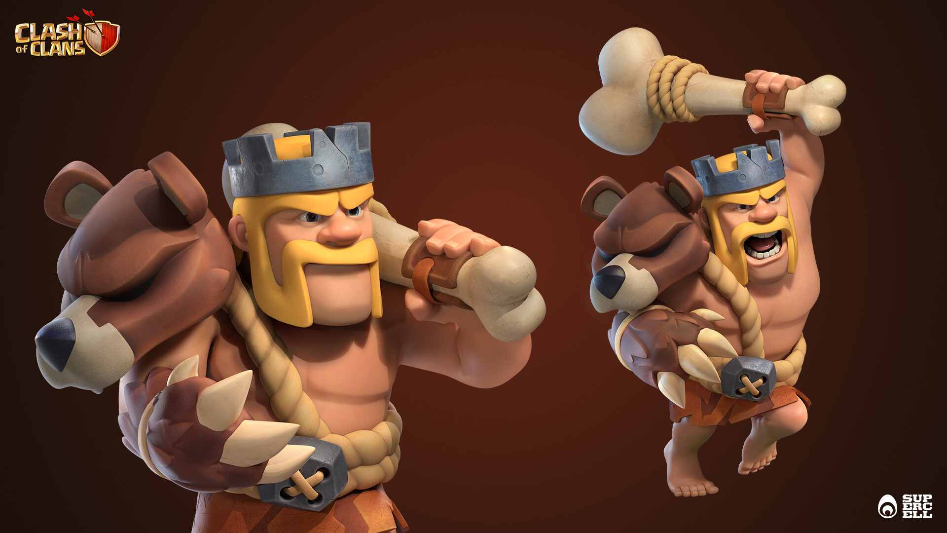 Barbarian King design art - Clash of Clans Wallpapers