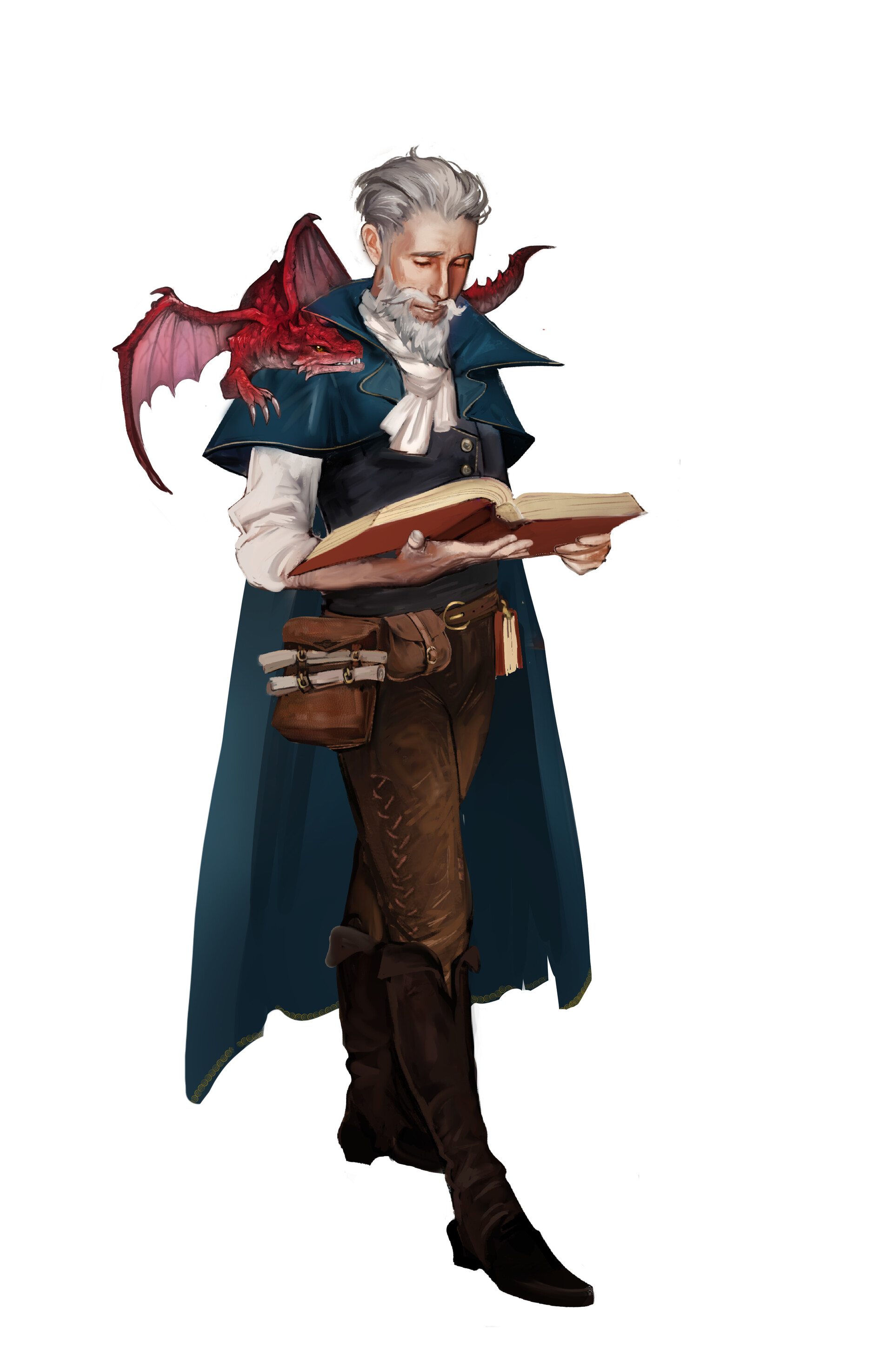 ArtStation - Wizard with tiny Dragon friend